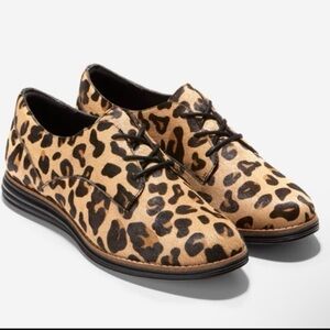 Cole Haan Original Grand Leopard Lace Up Oxfords 8.5